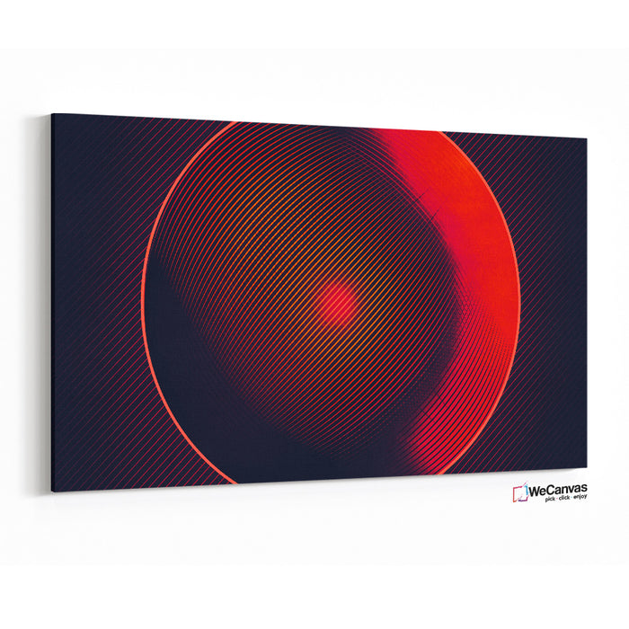Abstract circle red lines