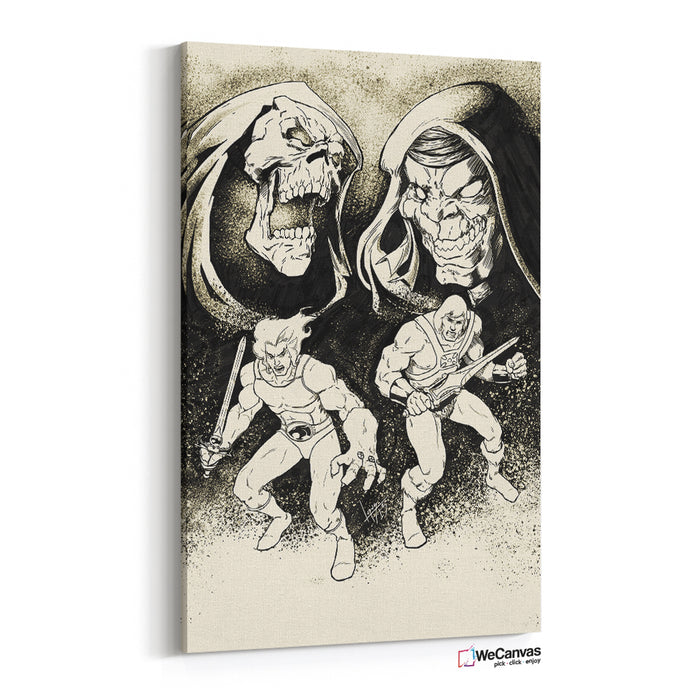 He Man and Lion o line art