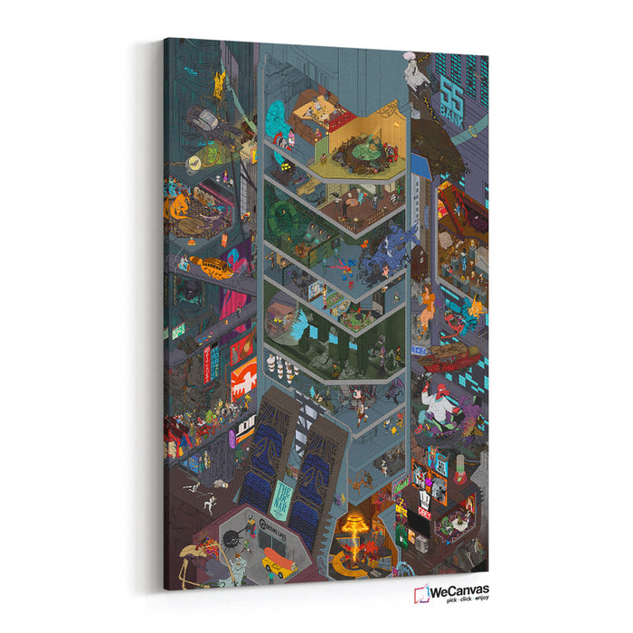 Multi characters in building