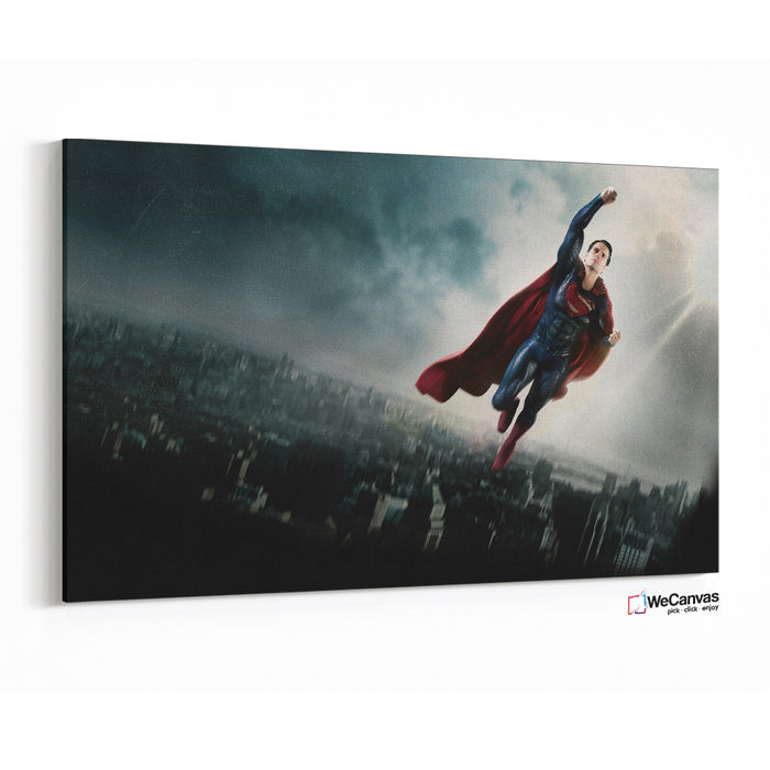 Superman sobrevolando la ciudad