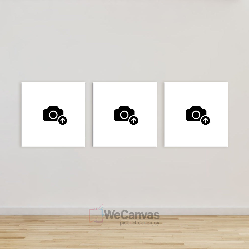 Set de 3 Cuadros Cuadrados Personalizados en Canvas y Acrílico