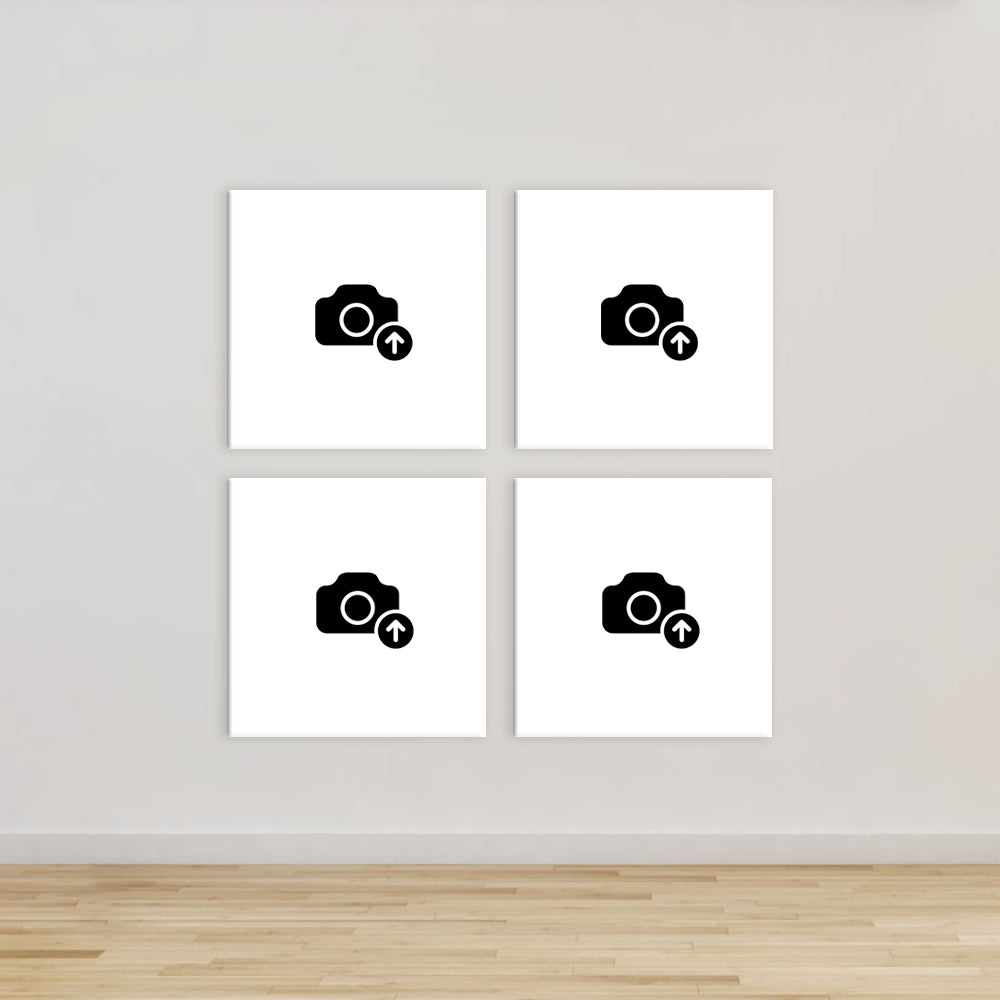 Set de 4 Cuadros Cuadrados Personalizados en Canvas y Acrílico