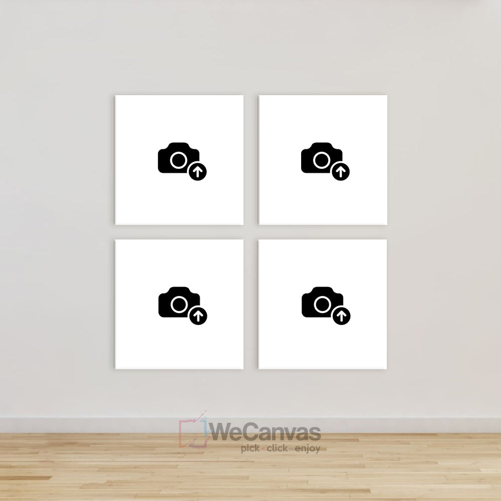 Set de 4 Cuadros Cuadrados Personalizados en Canvas y Acrílico