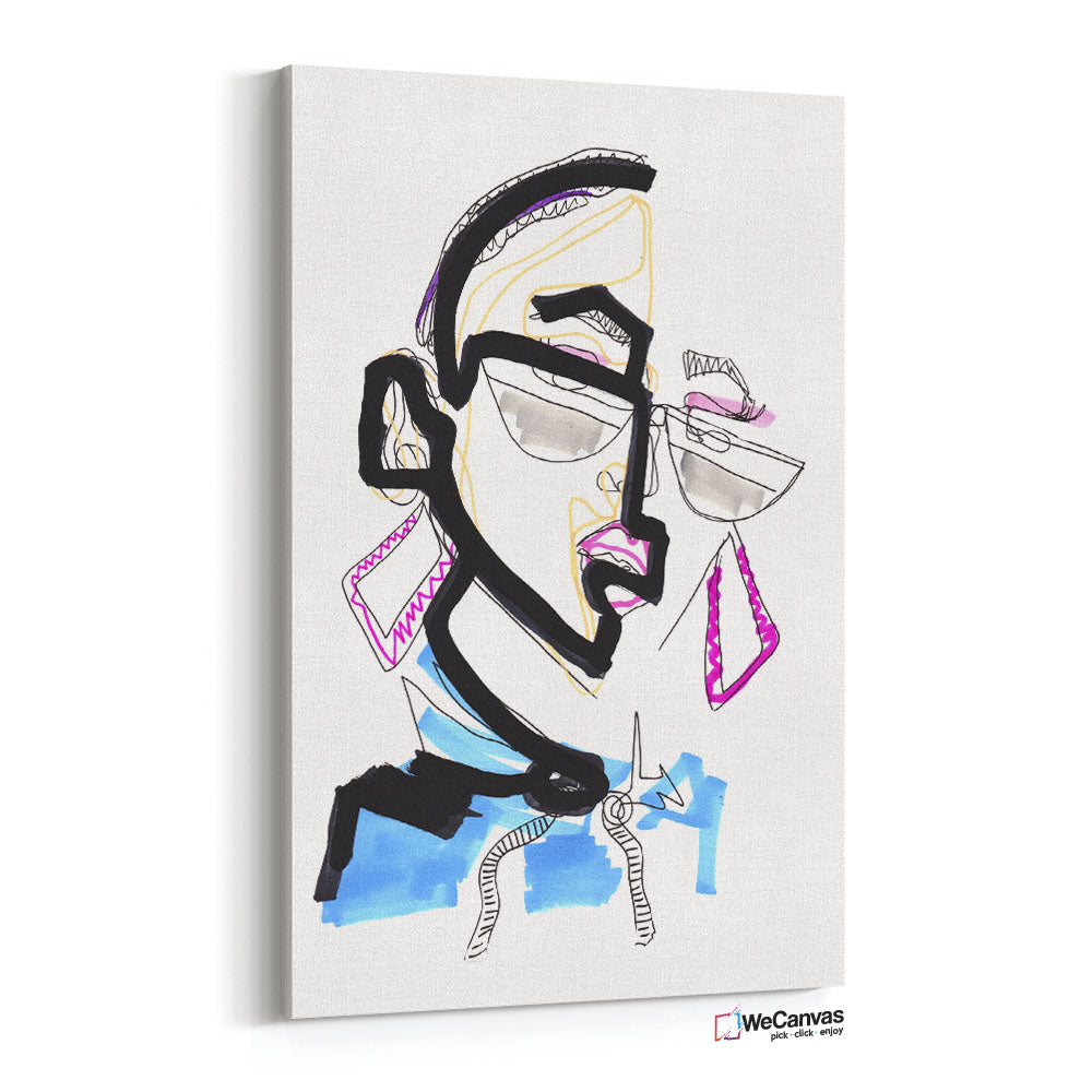 Abstract Lines Face