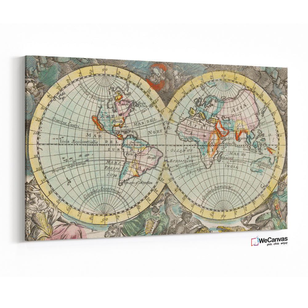 A map of the world (1682) by John Playford