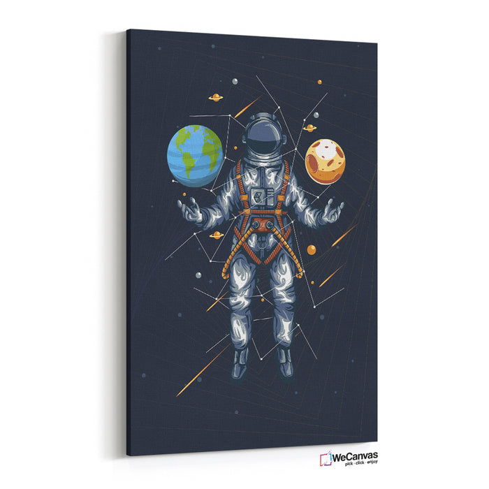 Astronauta con el mundo en sus manos