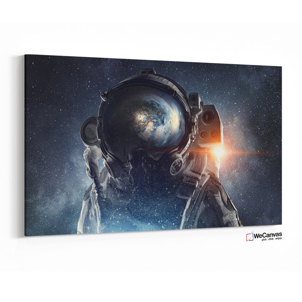 Astronaut front to Earth