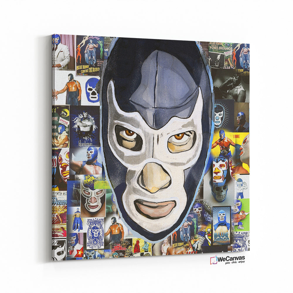 Blue Demon Pop Collage