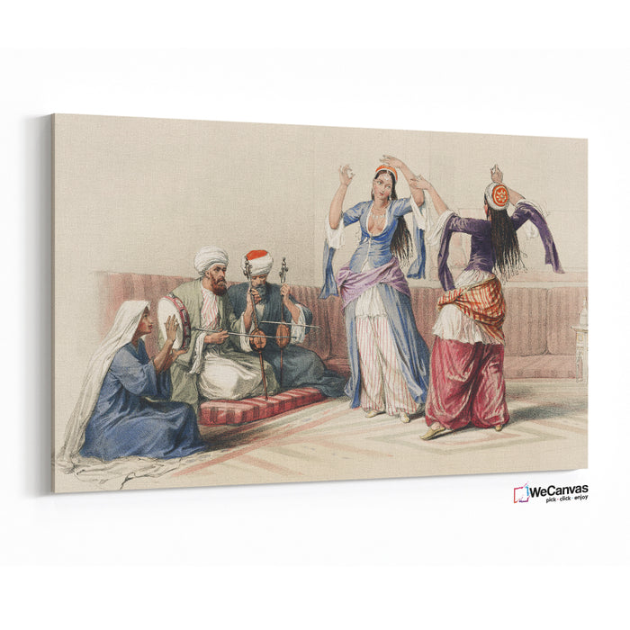 Dancing girls at Cairo illustration by David Roberts (1796-1864)