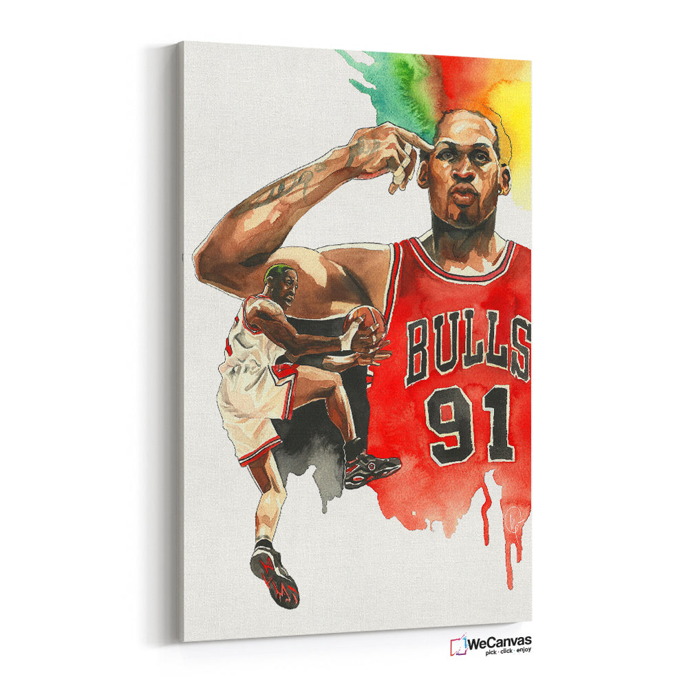 Deniss Rodman Watercolor