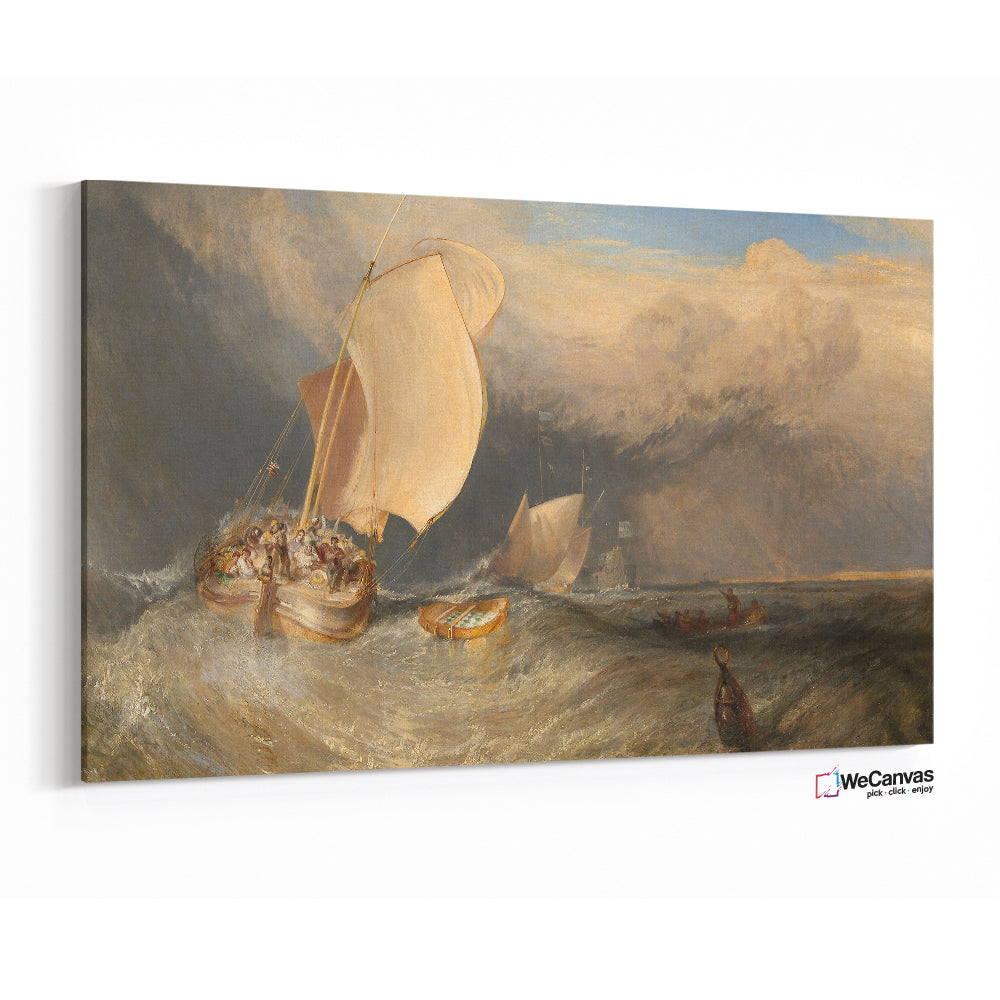 Fishing Boats with Hucksters Bargaining for Fish