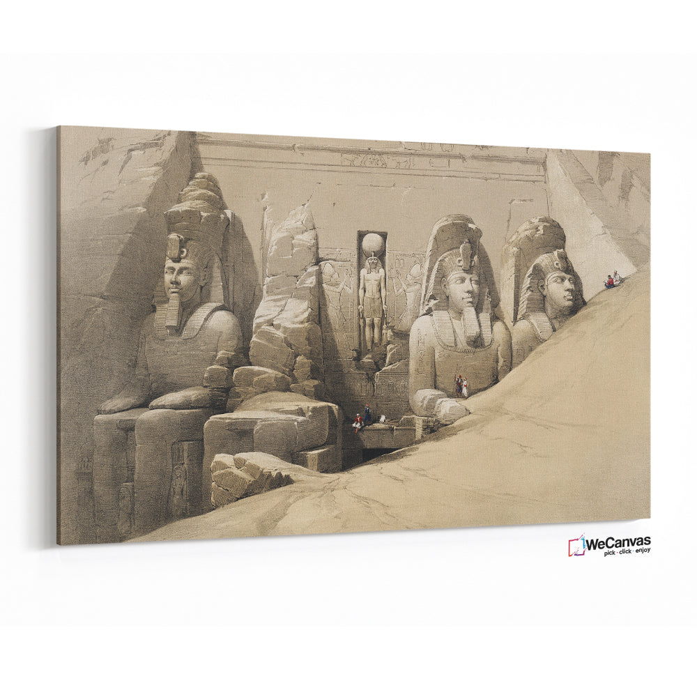 Front elevation of the Great Temple of Aboosimble Nubia illustration by David Roberts