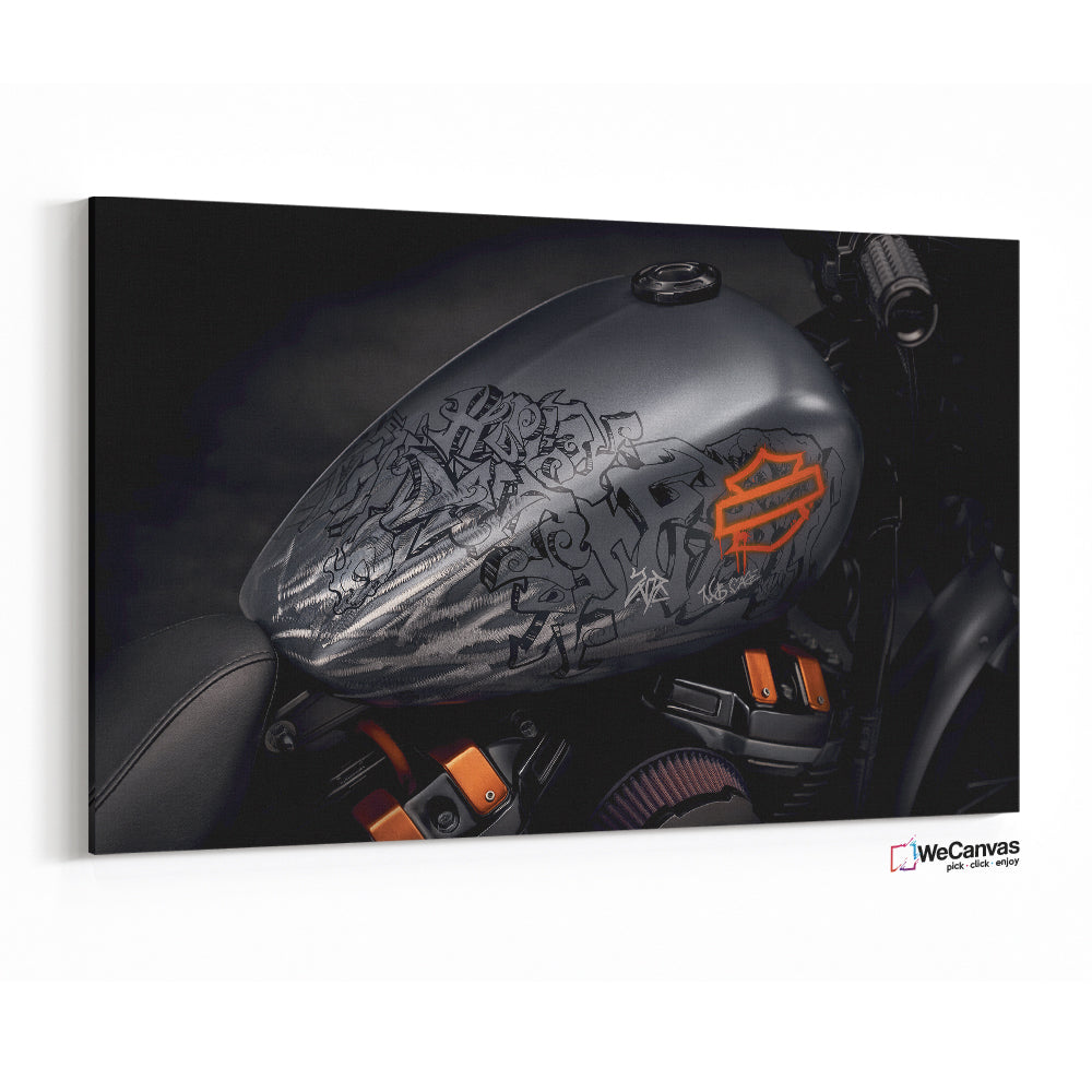 Harley Davidson grey black bike tank