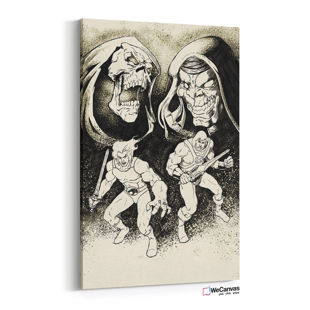 He Man and Lion o line art