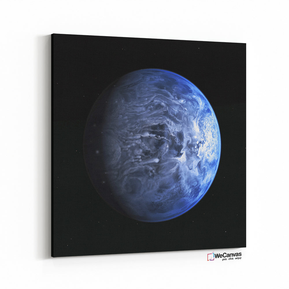 Huge gas giant true blue planet that orbits