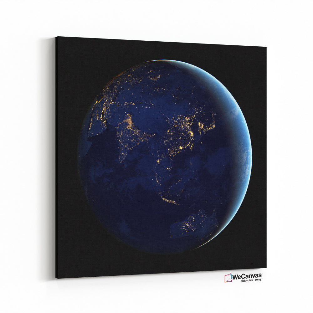 Image of Asia and Australia at night