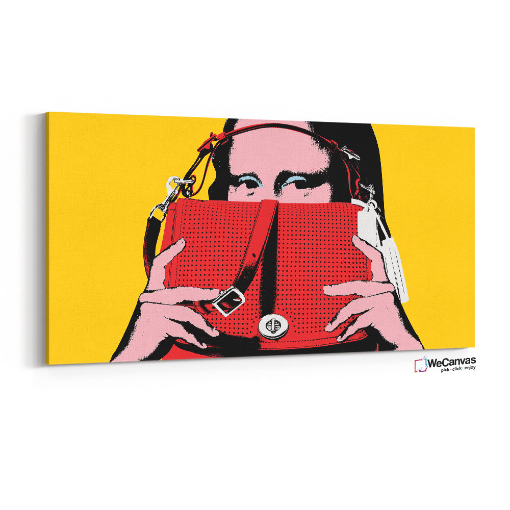 La Mona Lisa con bolsa roja