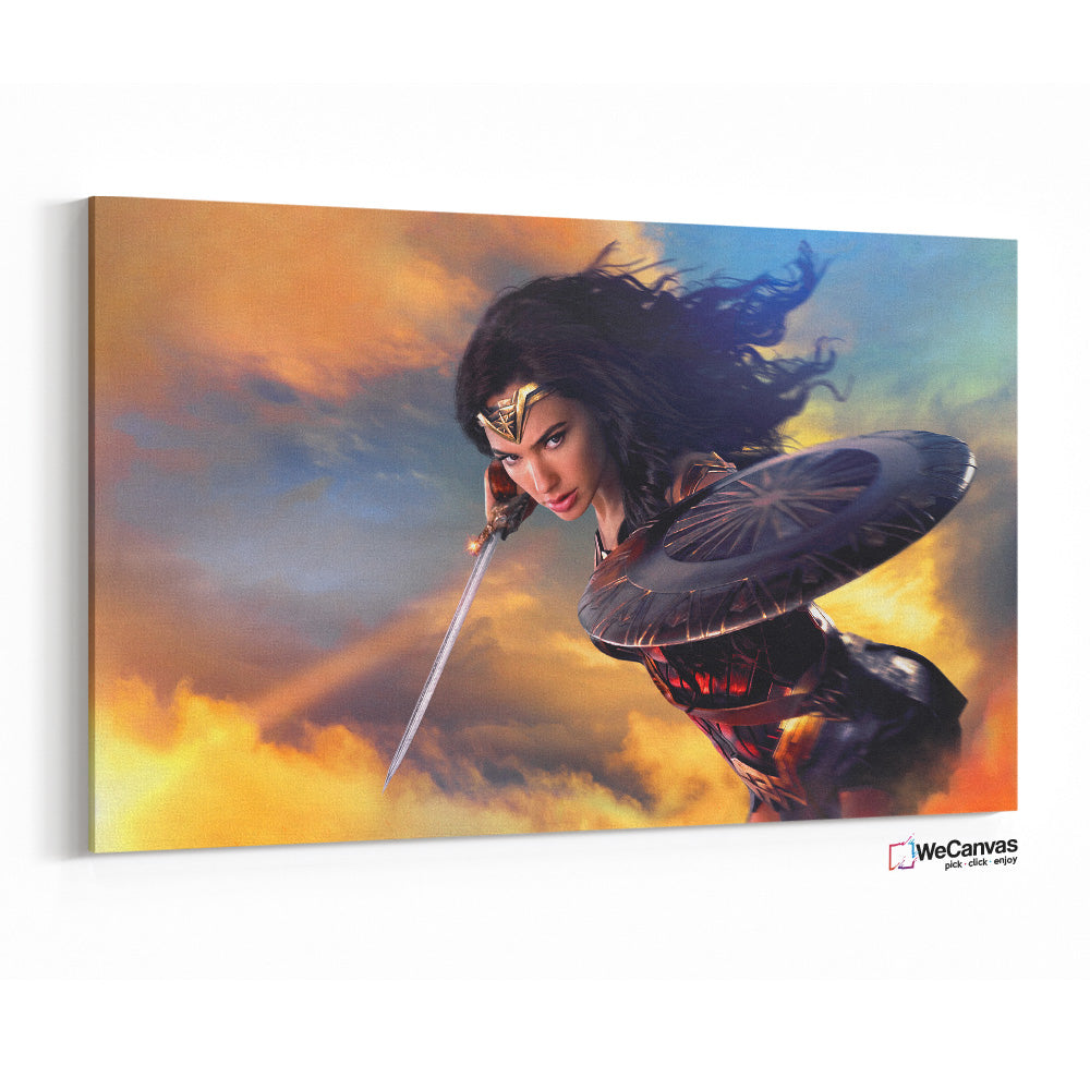 La Mujer Maravilla en las nubes