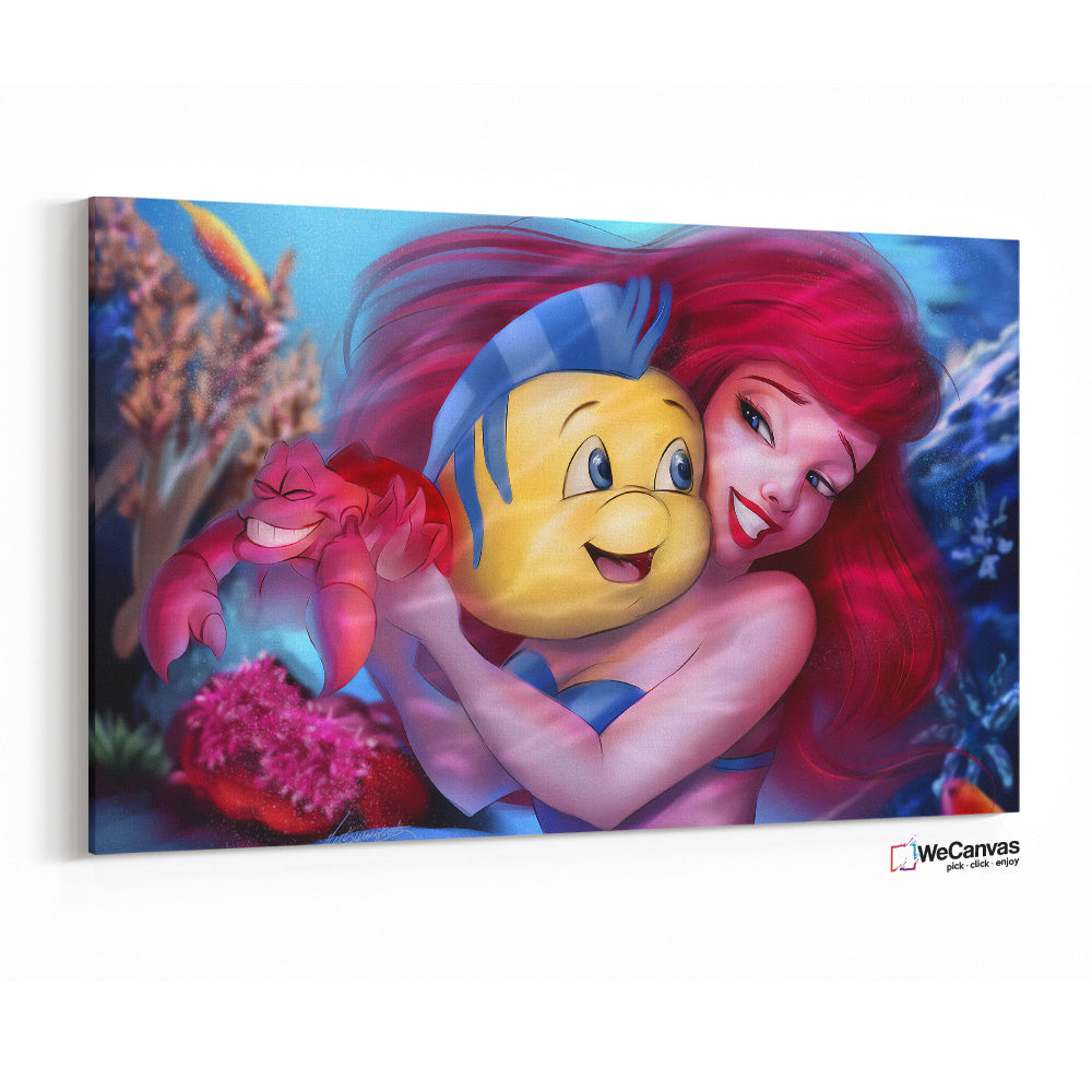 La Sirenita con Flounder