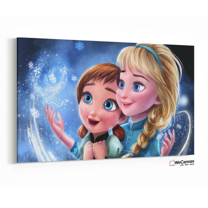 La pequeñas Elsa y Anna