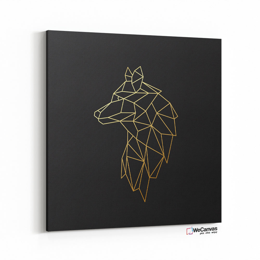 Lobo dorado geométrico