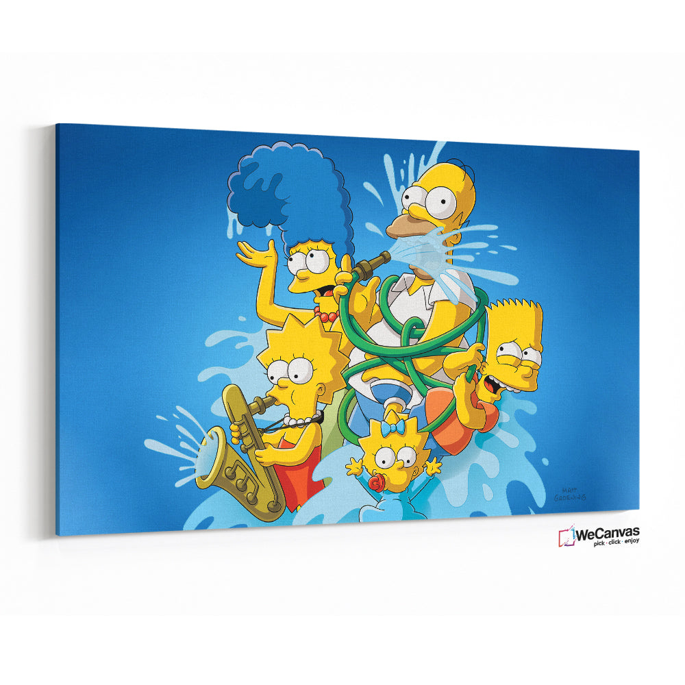 Los Simpson jugando con agua