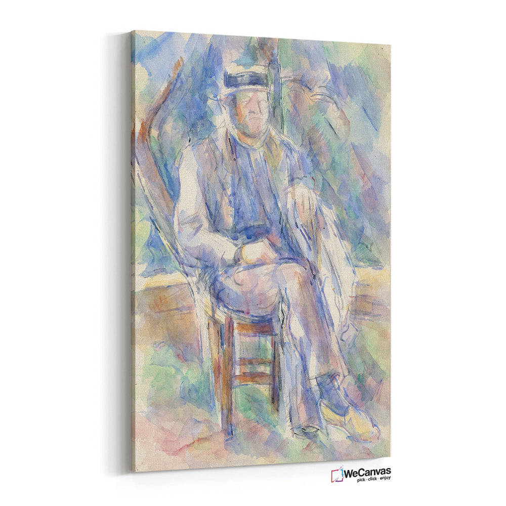 Man Wearing a Straw Hat