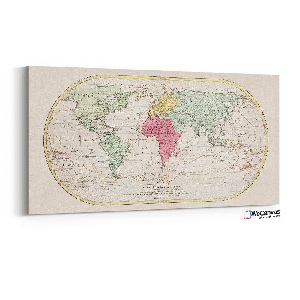 Mappe Monde ou Carte générale de I'Univers (1782) by Mathieu Albert Lotter