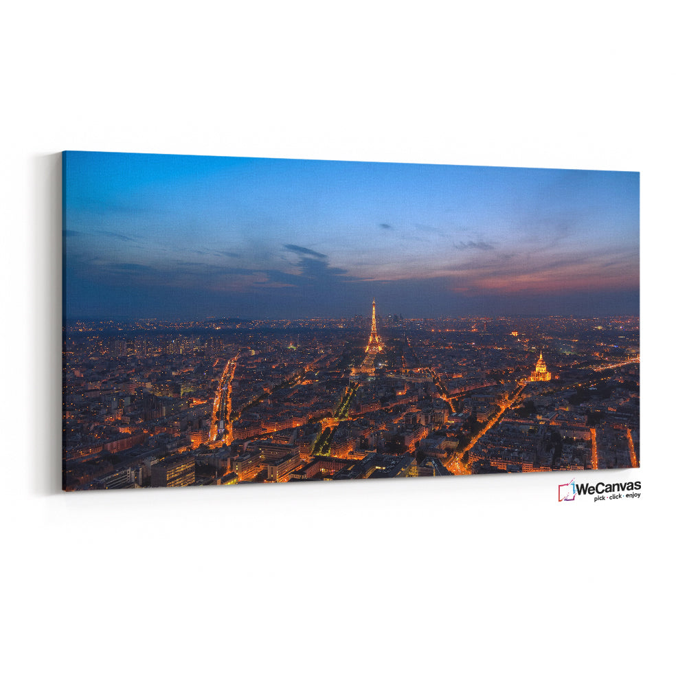 Paisaje de Paris en la noche