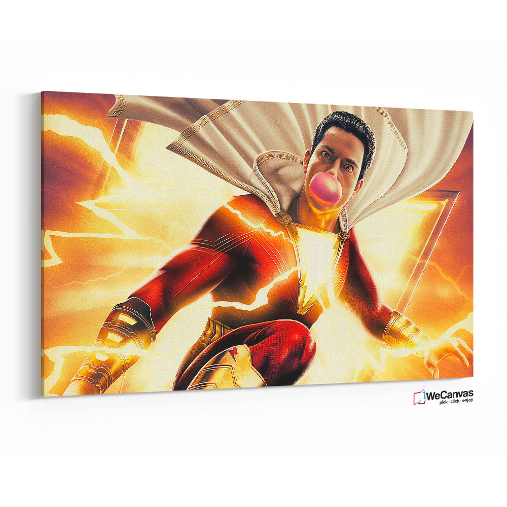 Shazam con goma de mascar